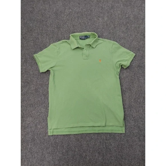 Vtg Polo Ralph Lauren Shirt Mens Large Green Blue Pique Pony golf Lot of 2 - Picture 3 of 16